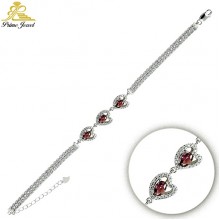 Gümüş Zirkon Taşlı Bilezik / Bileklik